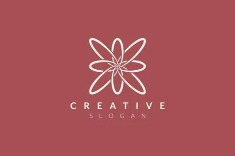 Abstract flower and leaf logo design. Simple and modern vector design for bus 스톡 일러스트