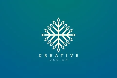 Abstract flower and leaf logo design. Simple and modern vector design for bus Stock Illustration