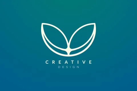 Abstract flower and leaf logo design. Simple and modern vector design for bus Stock Illustration