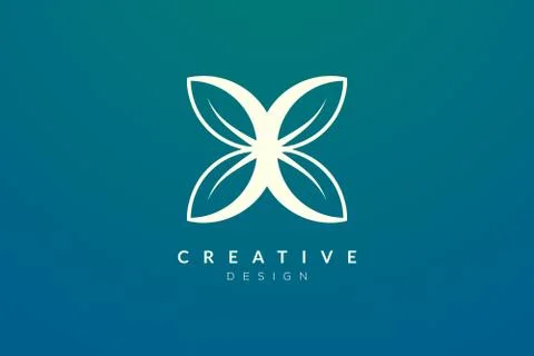 Abstract flower and leaf logo design. Simple and modern vector design for bus Stock Illustration