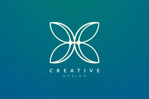 Abstract flower and leaf logo design. Simple and modern vector design for bus Stock Illustration