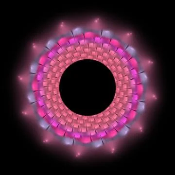 Abstract flower and spiral pattern Stock Illustration