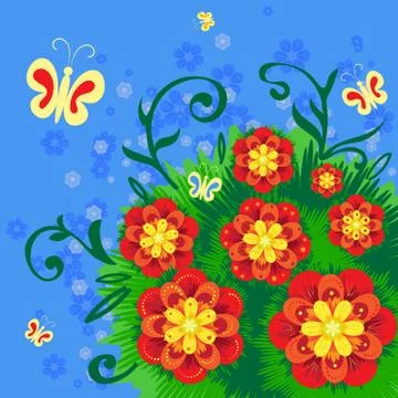 Abstract flower background Stock Illustration