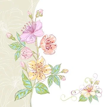 Abstract flower background Stock Illustration