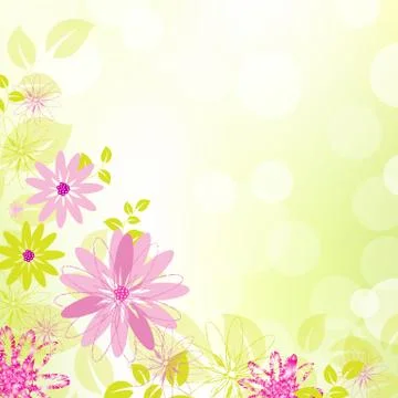 Abstract flower background with leaf Stock Illustration