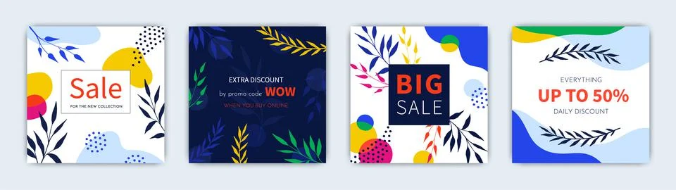 Abstract flower background, summer pattern. Spring floral frame, modern leaf Stock Illustration