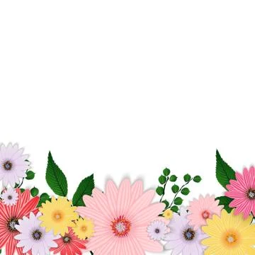 Abstract Flower Background Template. Vector Illustration Illustrazione stock