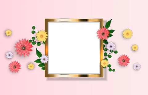 Abstract Flower Background Template. Vector Illustration Stock Illustration