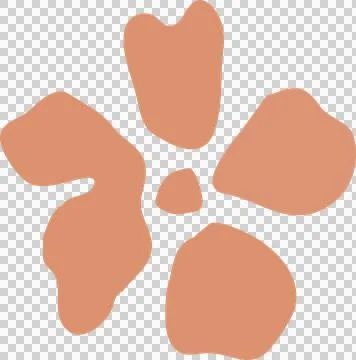 Abstract flower is being shown in vector with peach petals, central core on イラスト素材