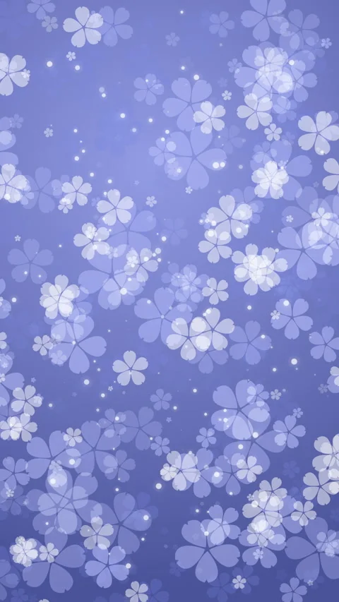 Abstract flower blooming design. Spring loop animation pattern with white floral Stock Footage 303435533