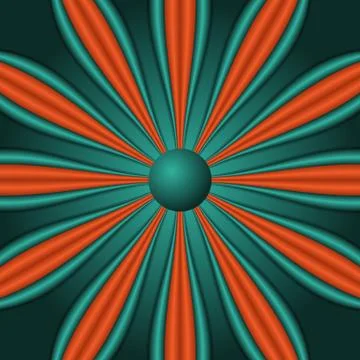 Abstract flower like burst Stock Illustration
