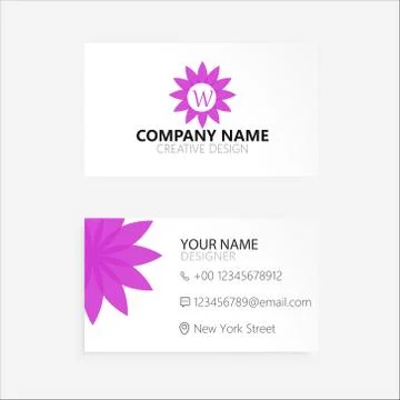 Abstract Flower Business Card Stock Illustration