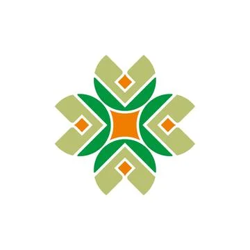 Abstract Flower Decorative Logo Template Stock Illustration