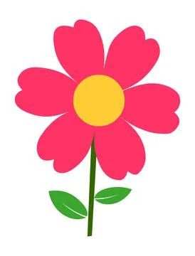 Abstract flower drawing Vector illustration Stock Illustration