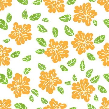 ABSTRACT FLOWER Fabric Seamless Pattern Vector Illustration Stock Illustration