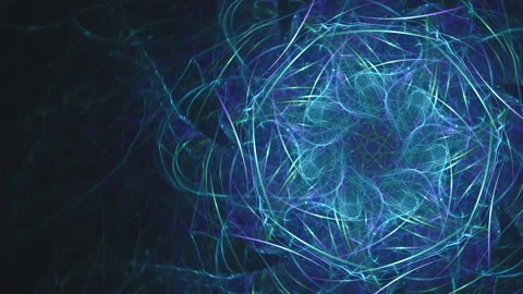 Abstract flower fractal pattern,  alternative dimension of consciousness Stock Footage 147276102