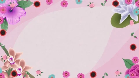 Abstract Flower Garden Background with Elegant Floral Motion 4K Stock Footage 344014313