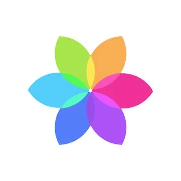 Abstract Flower Geometric Logo Stock Illustration