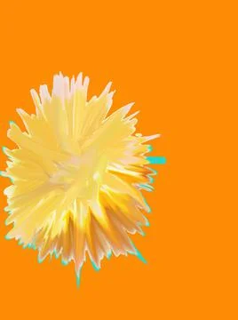 Abstract flower gradient blur on orange background. Stock Illustration