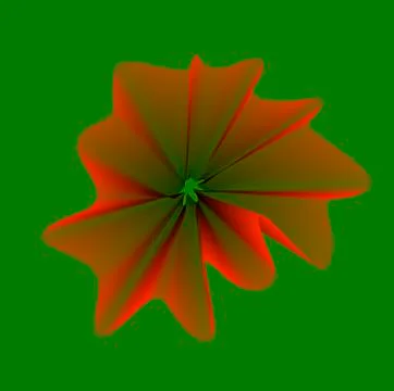 Abstract flower on green Stock Illustration
