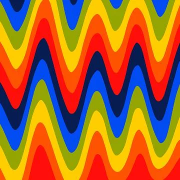 Abstract flower groovy psychedelic pattern. 스톡 일러스트