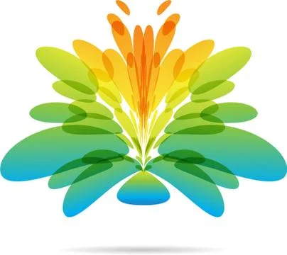 Abstract flower icon Stock Illustration