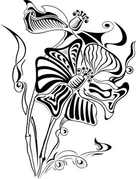 Abstract flower Stock Illustration