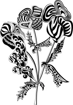 Abstract flower Stock Illustration