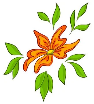 Abstract flower Stock Illustration
