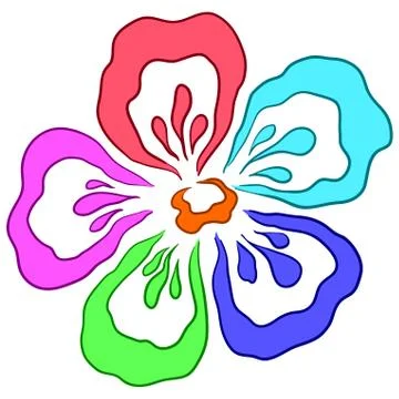 Abstract flower Stock Illustration