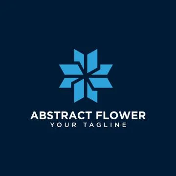 Abstract Flower Logo Design Template Stock Illustration