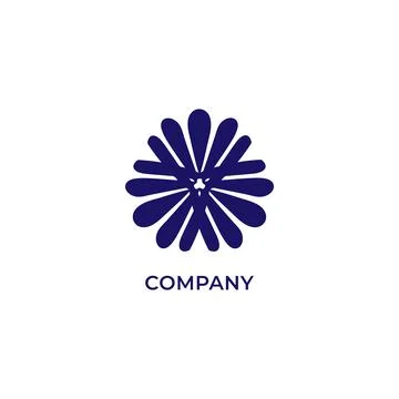 Abstract flower logo design template isolated on white background. Docrativ.. 스톡 일러스트