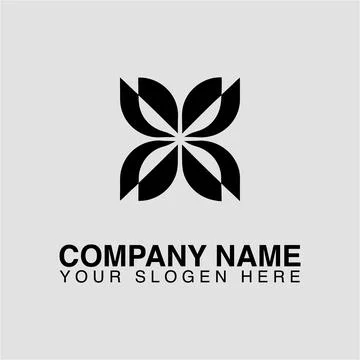 Abstract flower logo design template for company branding and corporate identity Stock Illustration