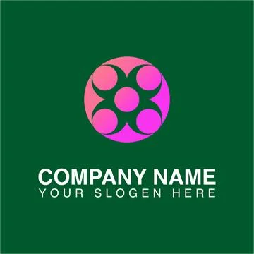 Abstract flower logo design template for company branding and corporate identity Stock Illustration