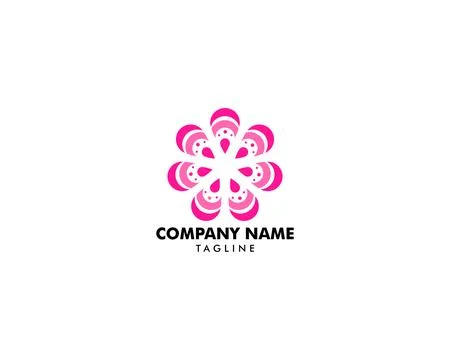 Abstract flower logo icon design Stock Illustration