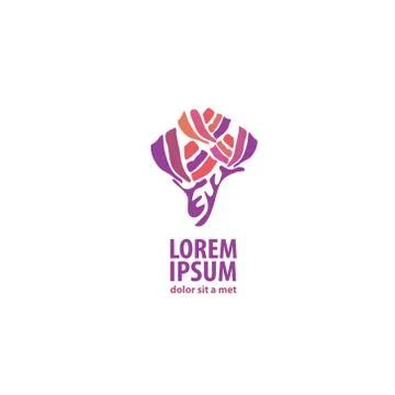 Abstract flower logo Stock Illustration