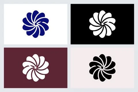 Abstract Flower Logo Symbol Set (1) Illustrazione stock