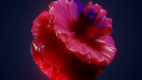 Abstract Flower Looping 3D Animation Stock Footage 127257580