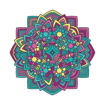 Abstract flower mandala Stock Illustration