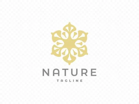 Abstract flower or snowflake vector design Stock Illustration