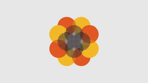Abstract flower pattern background from circles Stock Illustration
