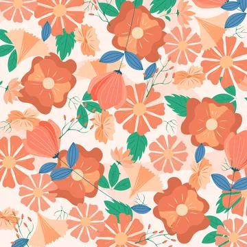 Abstract flower pattern background. Vector illustration. Stock Illustration