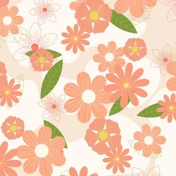 Abstract flower pattern background. Vector illustration. Stock Illustration