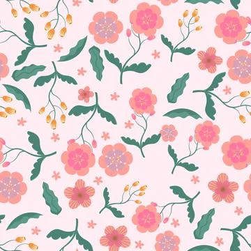 Abstract flower pattern background. Vector illustration. Stock Illustration