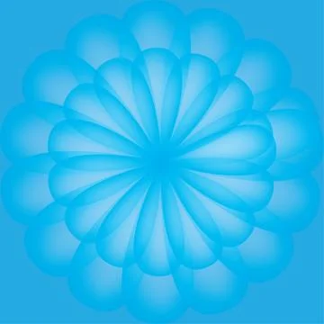 Abstract flower pattern blue color Stock Illustration