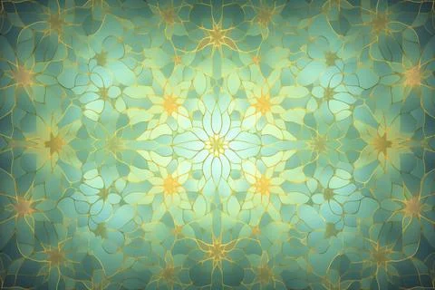 Abstract flower pattern light green background Stock Illustration