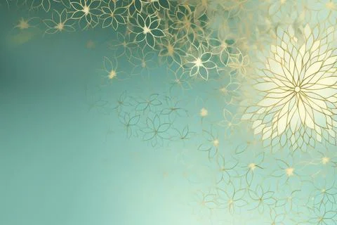 Abstract flower pattern light green background Stock Illustration