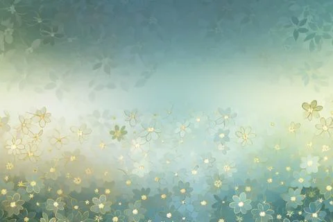 Abstract flower pattern light green background Stock Illustration