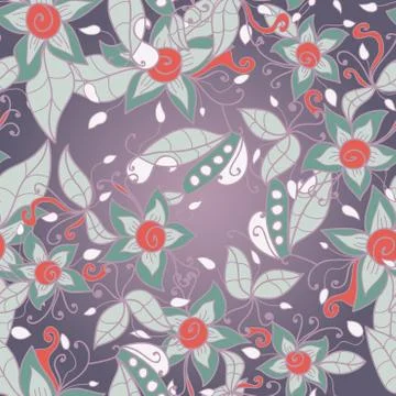 Abstract flower pattern.  Vector seamless texture Stock Illustration