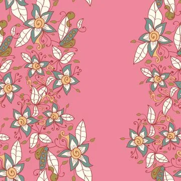 Abstract flower pattern.  Vector seamless texture Stock Illustration